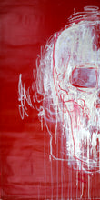 Load image into Gallery viewer, 135 - Two White Skulls in Red (Triptych)