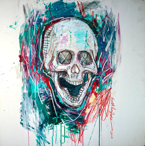 15 - Skull with Red and Green