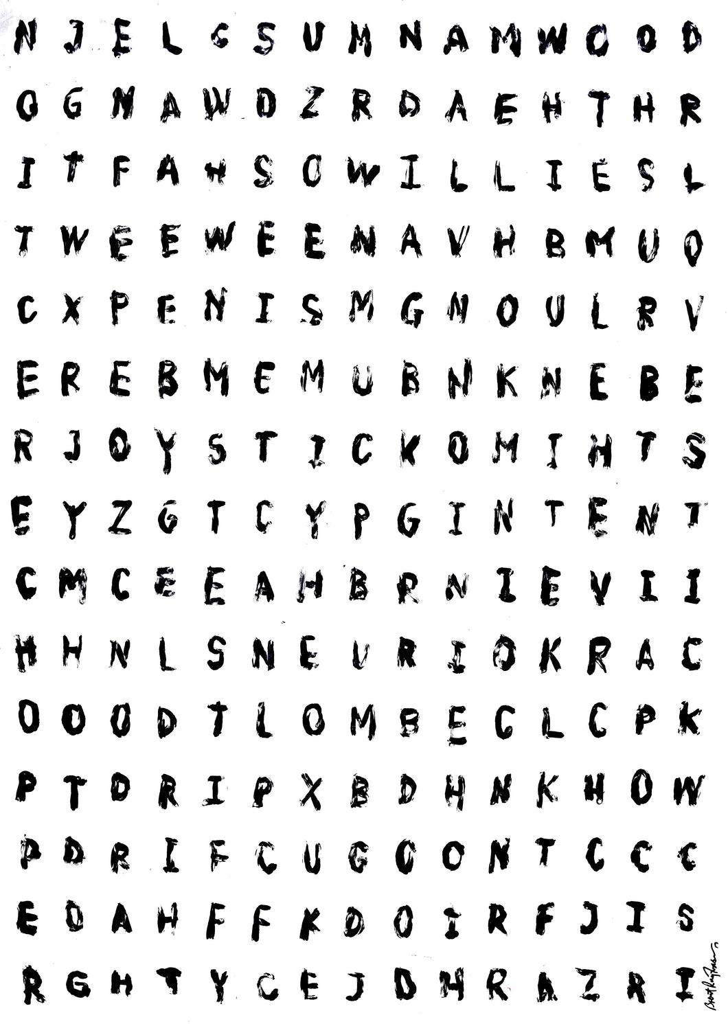 Slang Penis Word Search, 2017 - By Brent Ray Fraser