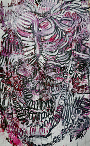 51 - Skeletal Skull (Triptych), 2017